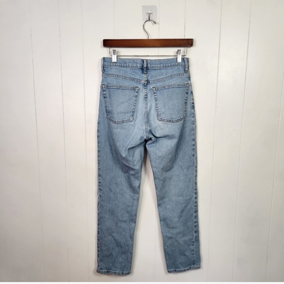 Everlane Cheeky Jean Straight Leg 90s Style High Rise Crop Jeans Light size 27 - Picture 6 of 6